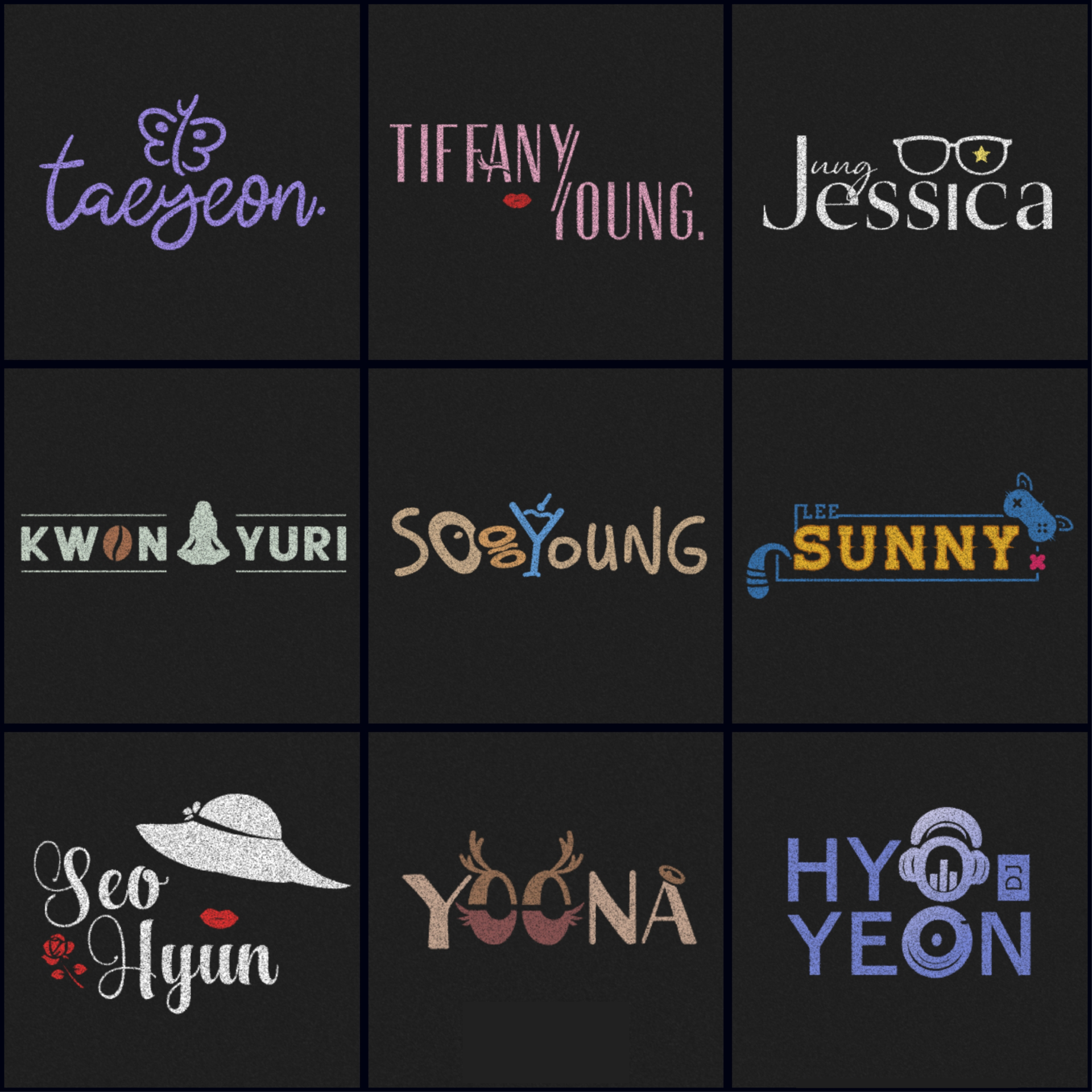 Girls' Generation Members' Logo Design